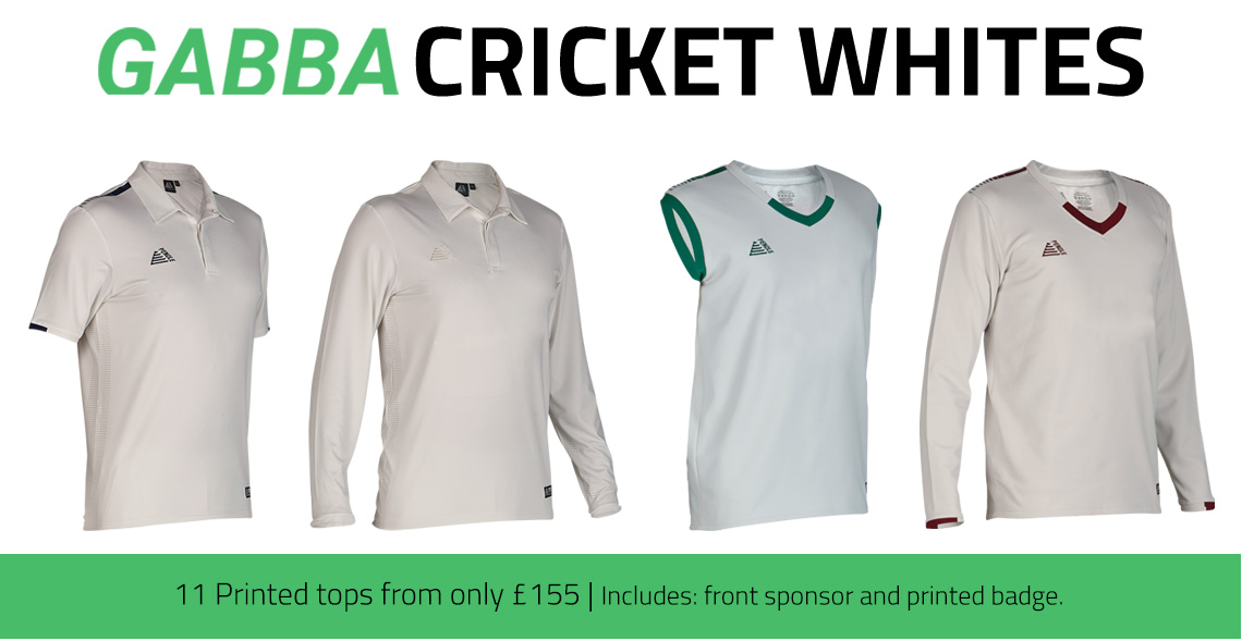 Gabba Cricket Whites | 11 Printed tops from only £155